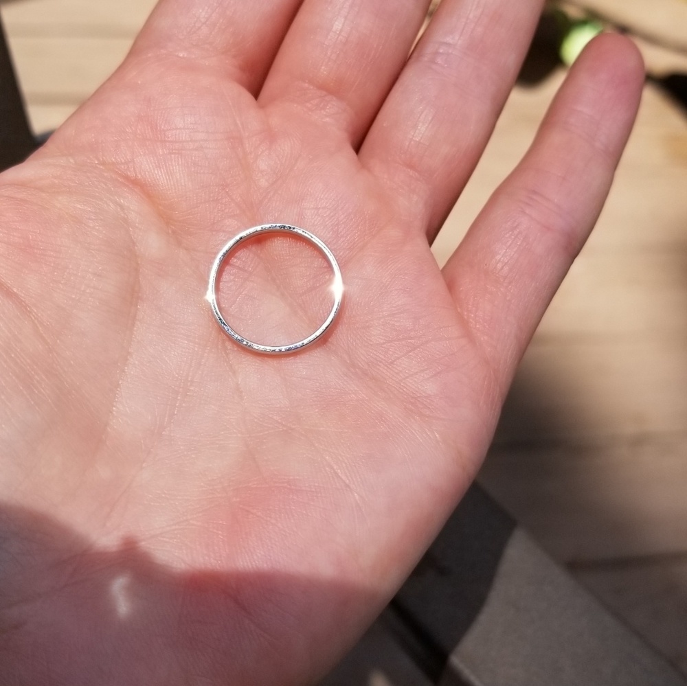 Titanium Steel Hypoallergenic Wedding Band Ring - Picture 7 of 8